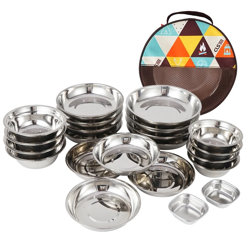 Camping Cooking Dining Set - Kamperen Koken Draagbare Eetplaat Set Van