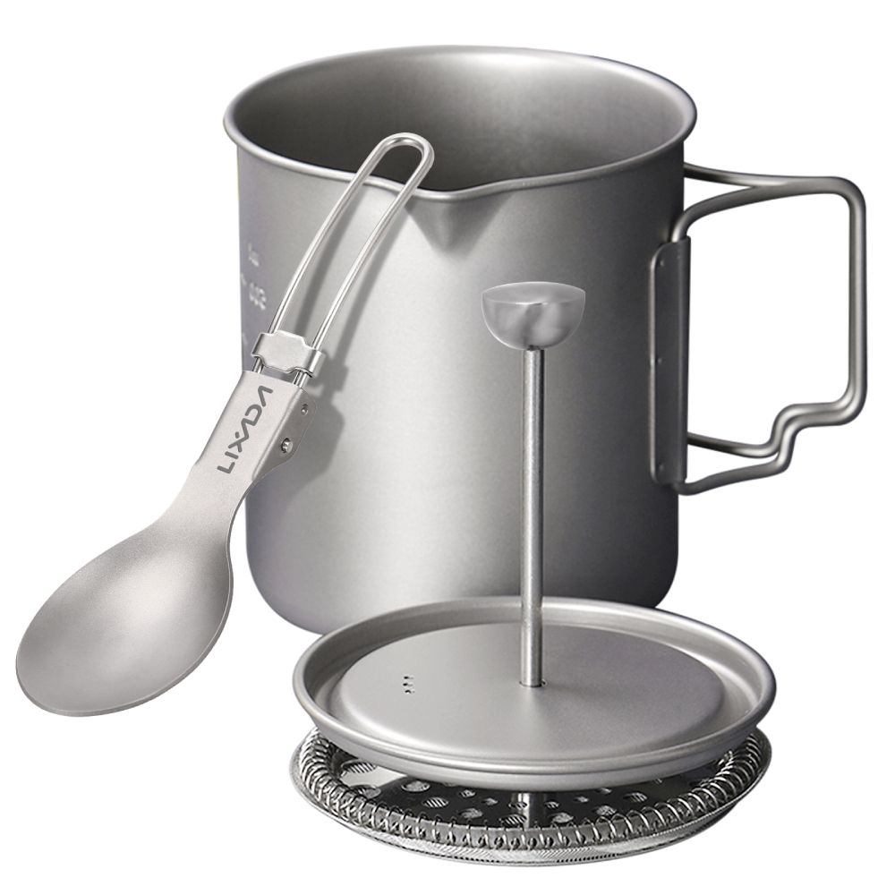 Camping Hiking Cooking - Lixada 750Ml Titanium Koffiekop Mok Franse