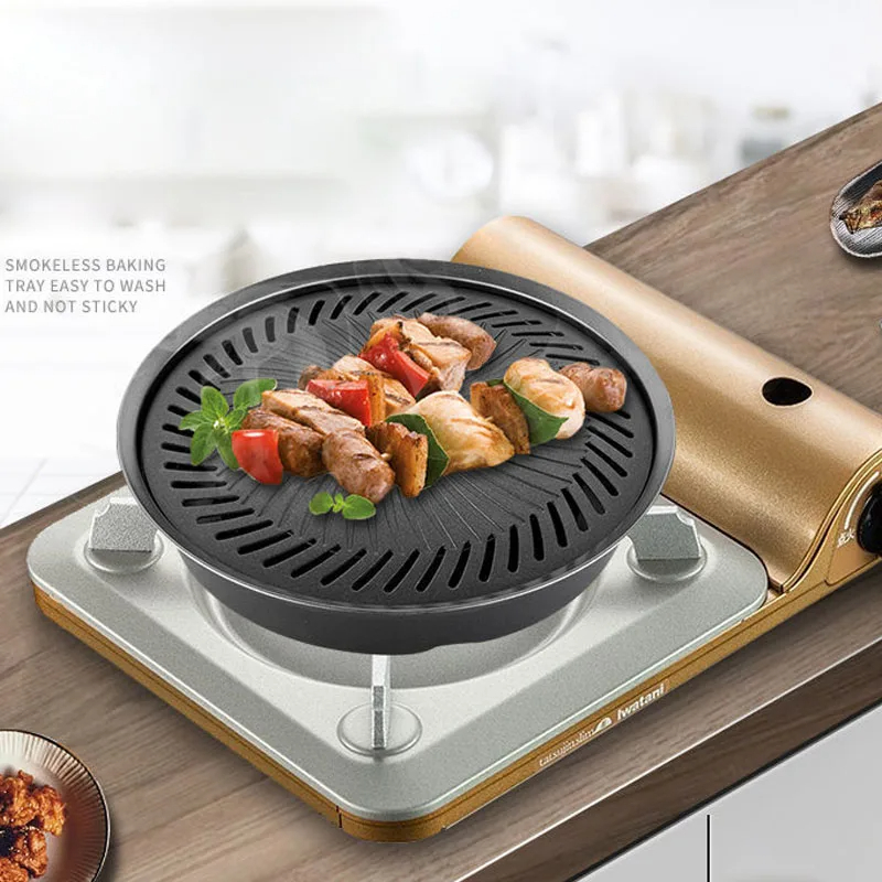 Camping Cooking Flat Top - Koreaanse non-stick barbecuebak buitencassette oven grillpan