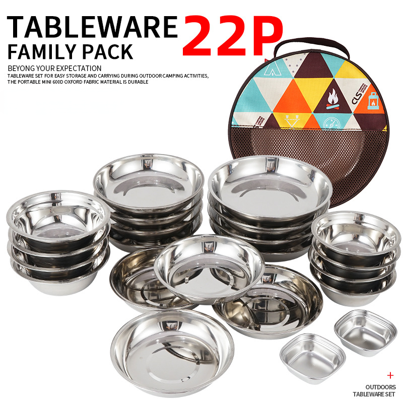Camping Cooking Dining Set - Nieuwe Camping Kookset Draagbare Eetservies Set