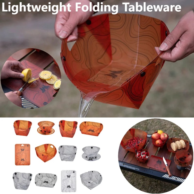 Camping Hiking Cooking - Opvouwbaar campingservies Draagbare kom Dinerbord Koffiefilter