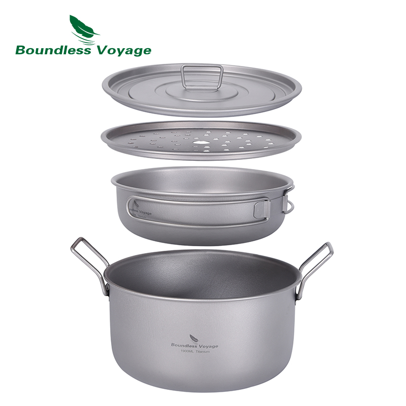 Camping Hiking Cooking - Grenzeloze Reis Camping Kookpot Multifunctionele Titanium