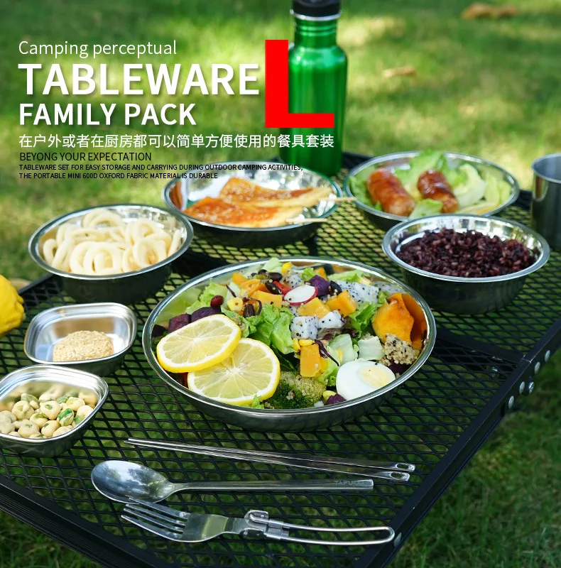 22-delige draagbare camping-ee - Camping Cooking Dining Set recensie en prijs