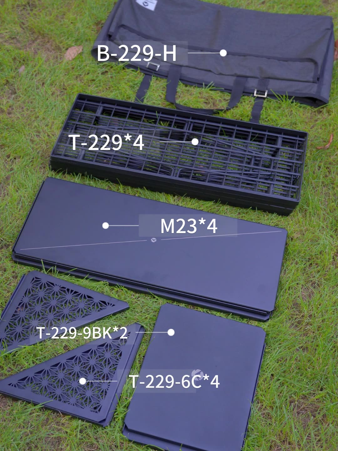 CAMPINGMOON T-229-9BK-2P tweed - Camping Cooking Table recensie en prijs